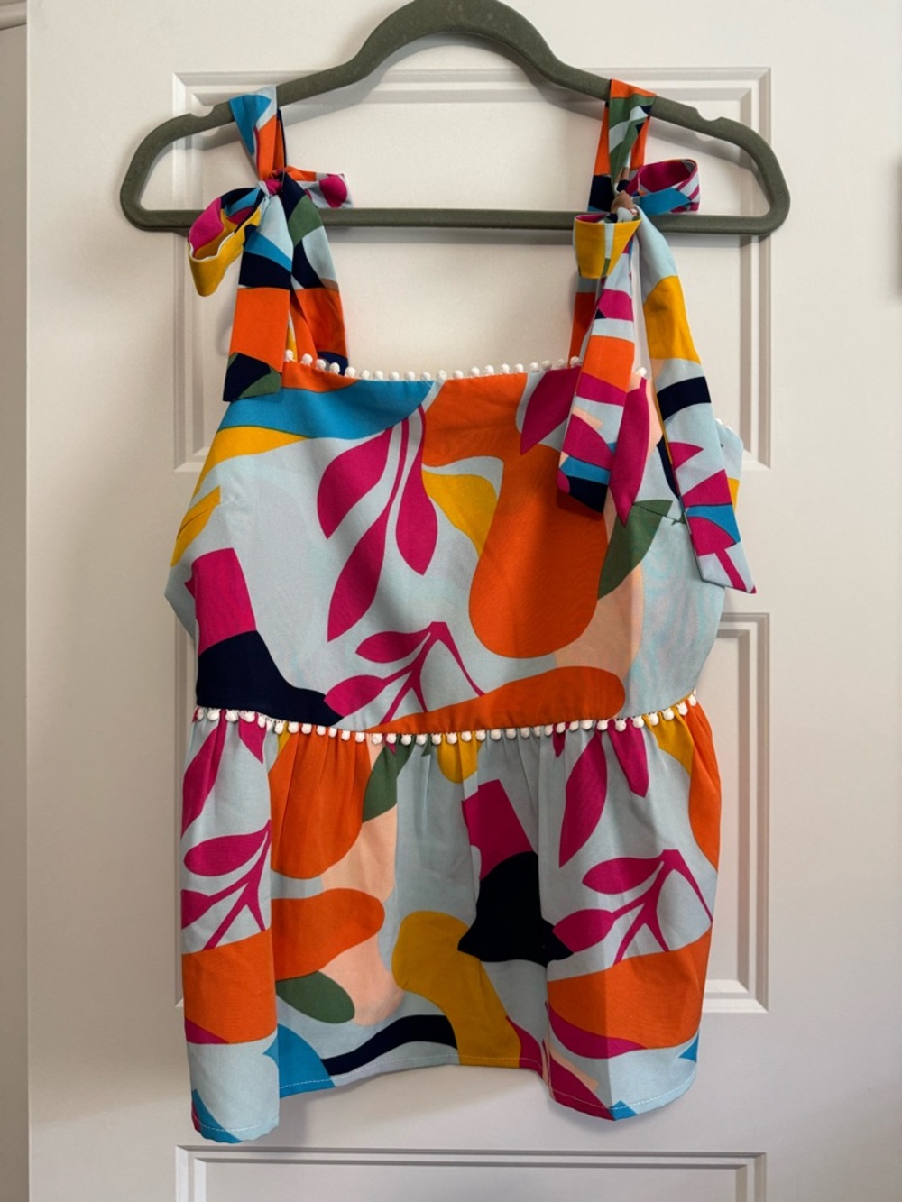 THML Multicolor Peplum Tank Top
